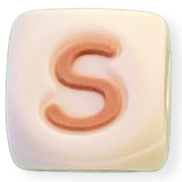 Silikonbuchstaben 10 mm- Ivory/Camel