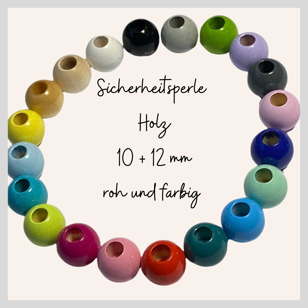 Sicherheitsperle Holz 10 +12 mm
