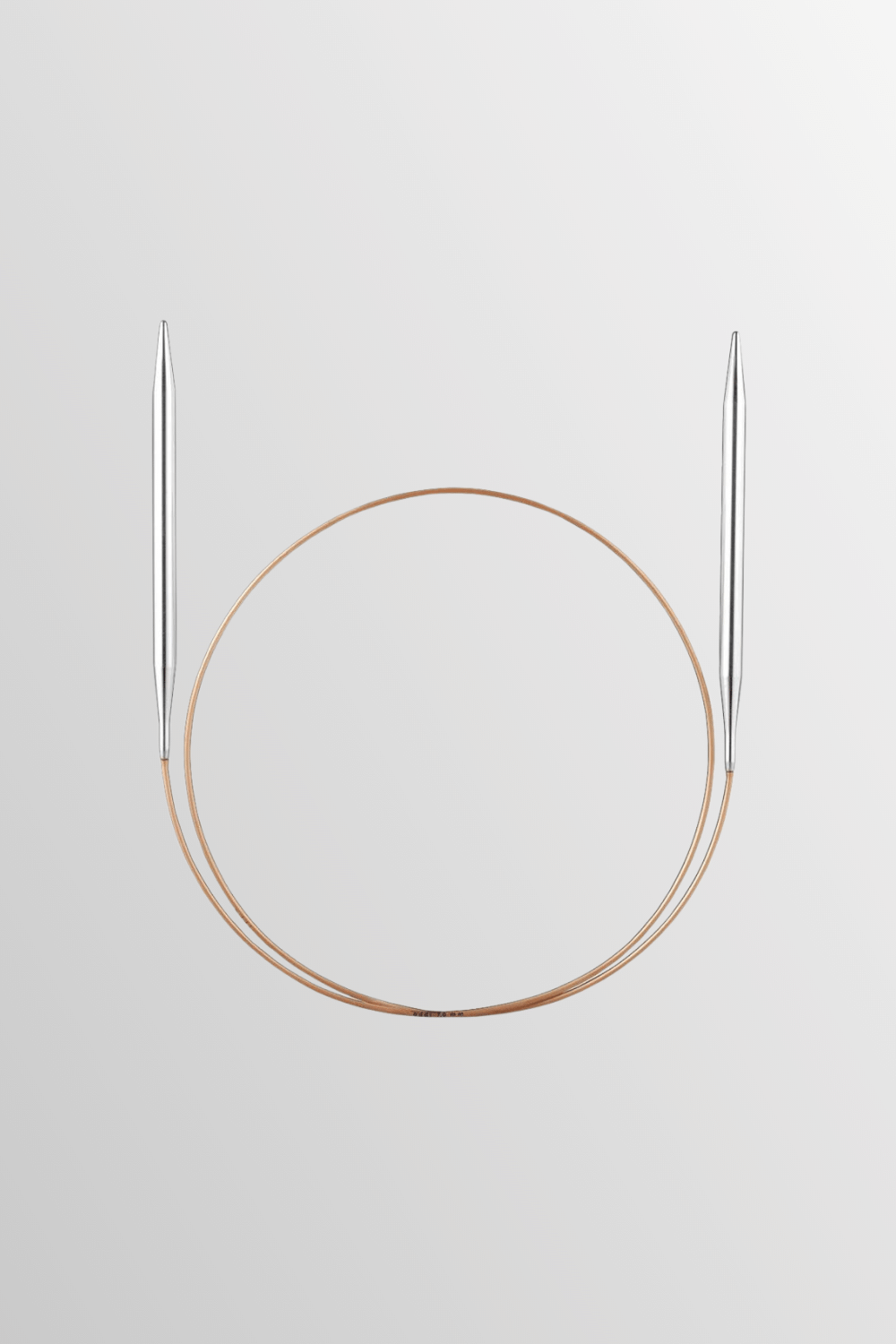 AddiClassic Rundstricknadel mit Messingspitze und Goldseil